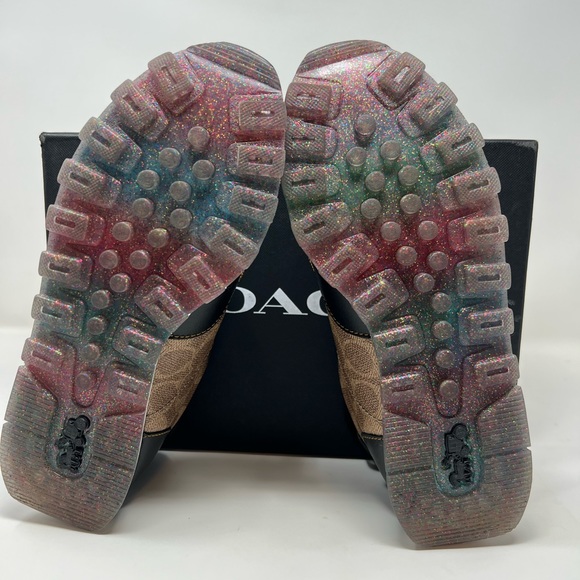 Women’s Coach Sneakers C118 CDC STR Tan Black US 7.5 - Picture 5 of 12